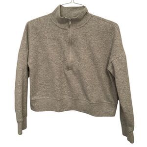 Fabletics Half Zip Sweatshirt Gray Women’s Size Small